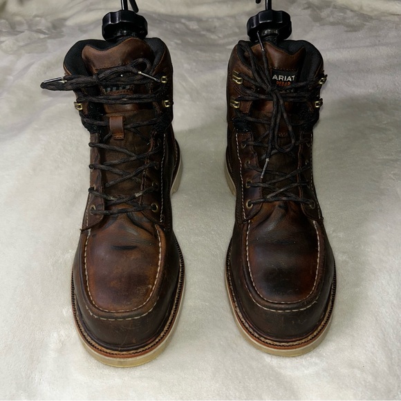 ARIAT Rebar Lift 6" WP Composite Toe Work Boot Men's Size 11D Brown Leather 003 - Picture 2 of 16